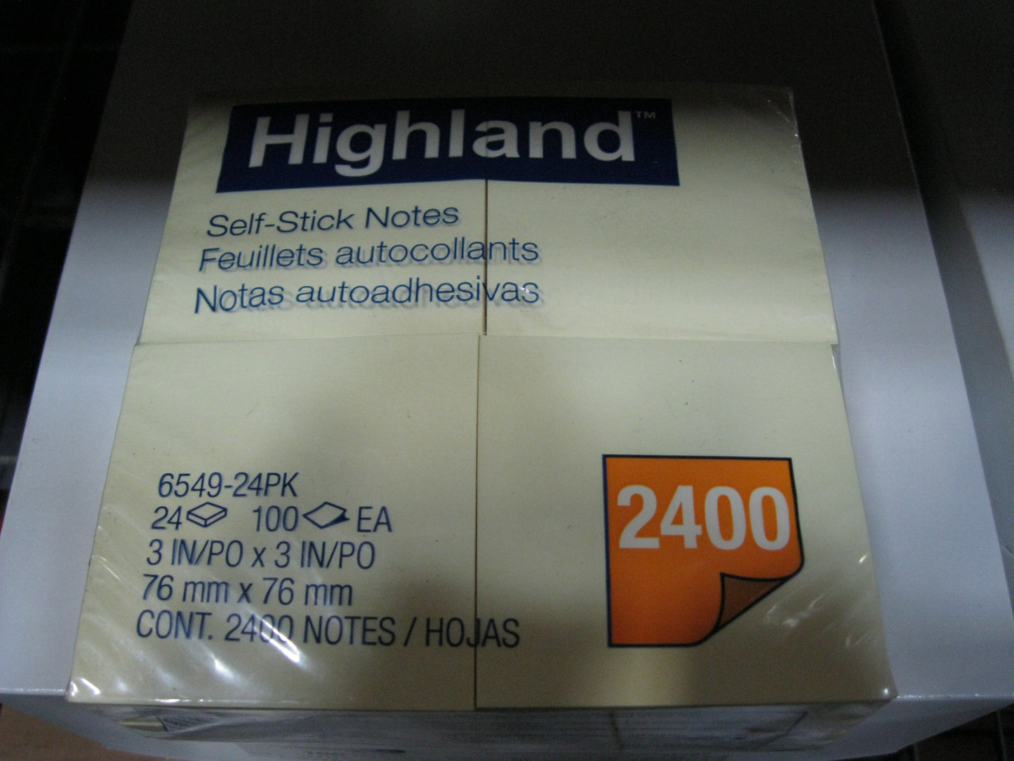 Pad, Adhesive, 3"x3" Yellow