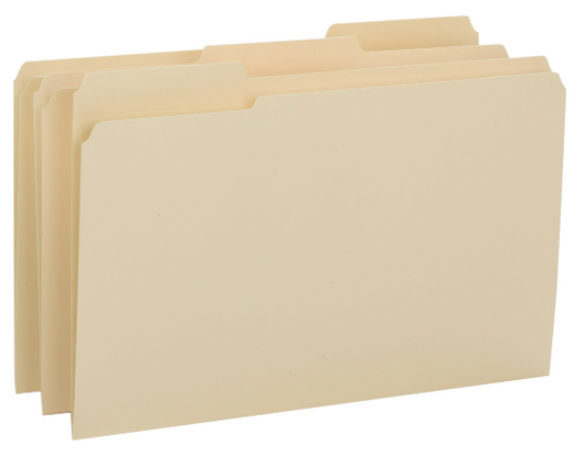 Folder, File, Legal, 1/3 Cut