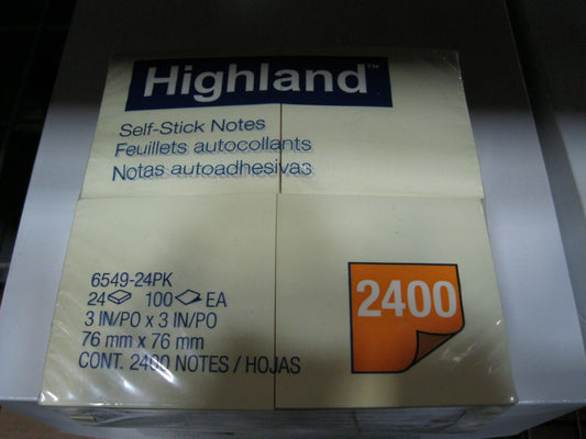Pad, Adhesive, 3"x3" Yellow