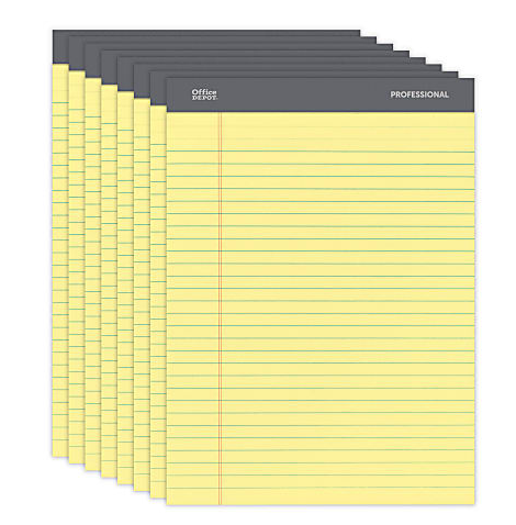Letter Size Pads, 8.5x11, Yellow