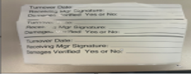 Manager Handover White Label - 75 per pack