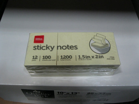 Pad, Adhesive, 1 1/2"x2" Yellow